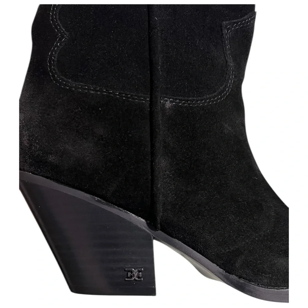 Sam‎ Edelman Women's Julee Over The Knee Boot Black Suede 6.5M Brand New